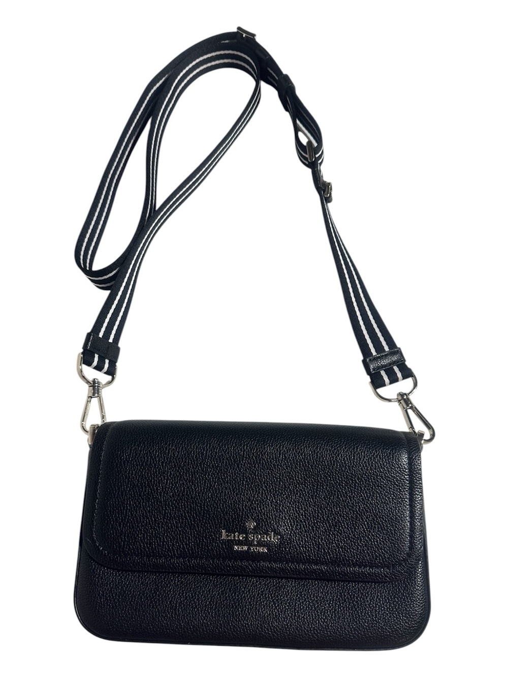Kate Spade New York black Rosie small flap crossbody purse